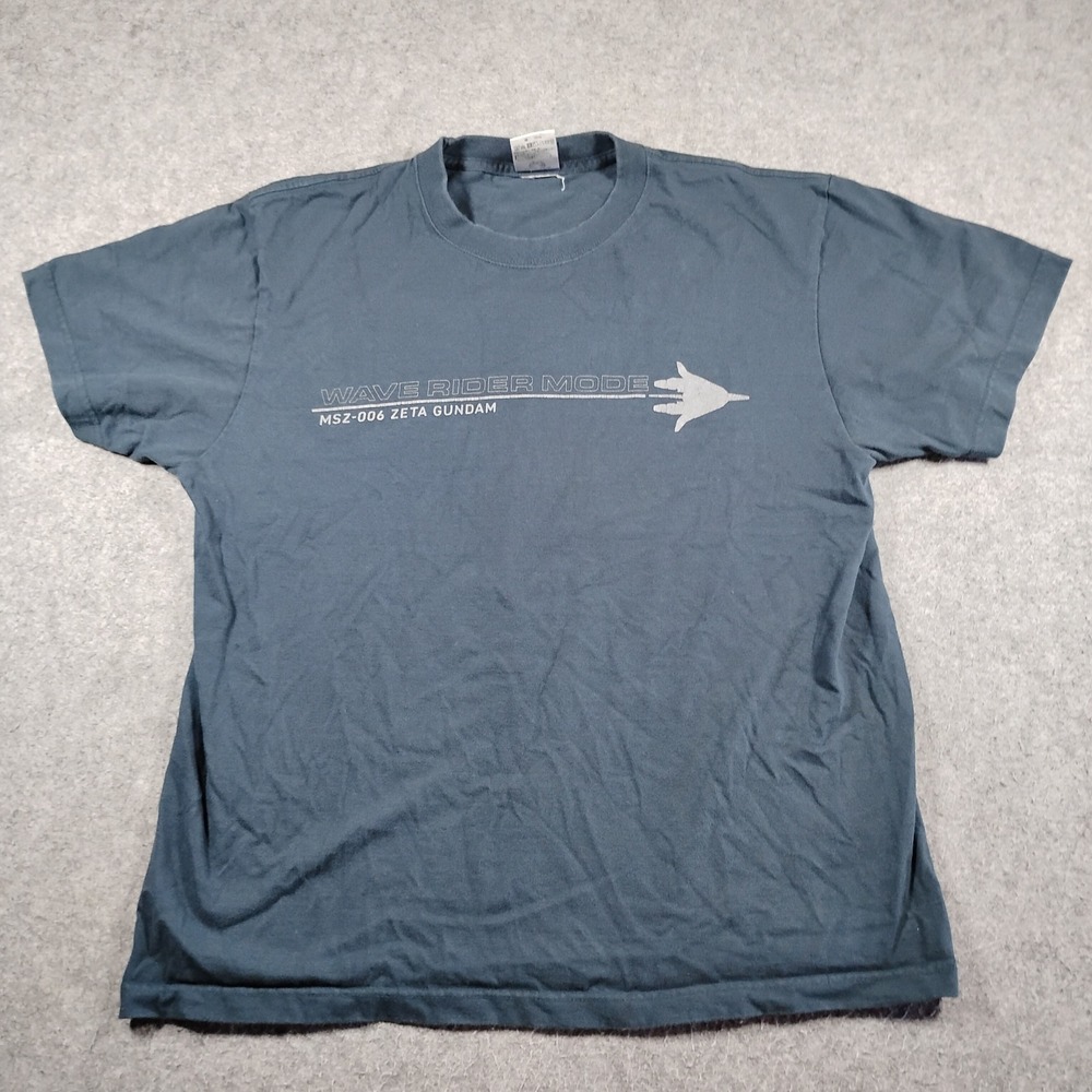 Cospa Zeta Gundam Wave Rider Mode T Shirt Mens Large Slate Blue Graphic Vintage